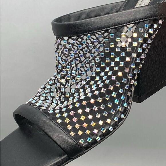 Stella McCartney Jeweled Stretch Mesh Slide Sandals size 38 - Picture 9 of 12